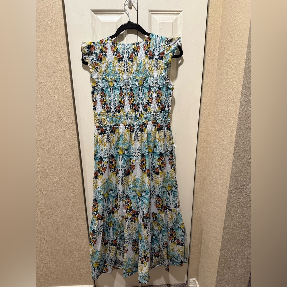 Anthropologie The Peregrine Midi Dress Smocked , size Small - Picture 7 of 13